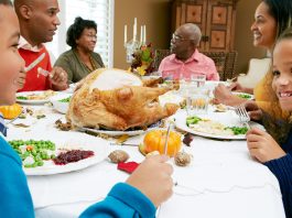 Family Celebrating Thanksgiving