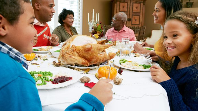 Family Celebrating Thanksgiving