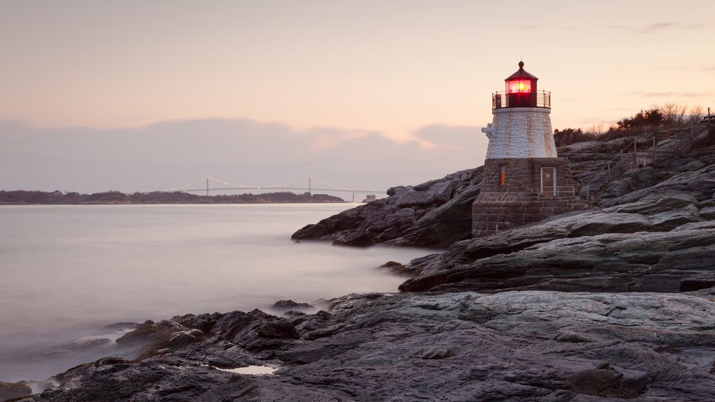 Castle Hill light house in Rhode Island New England
