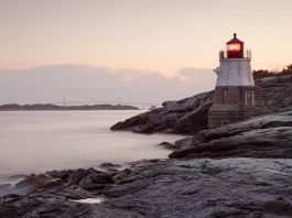 Castle Hill light house in Rhode Island New England