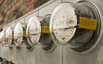 Electric meters for apartment building