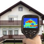 Detecting heat loss at the house with infrared thermal camera