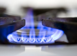 Natural gas used for cooking