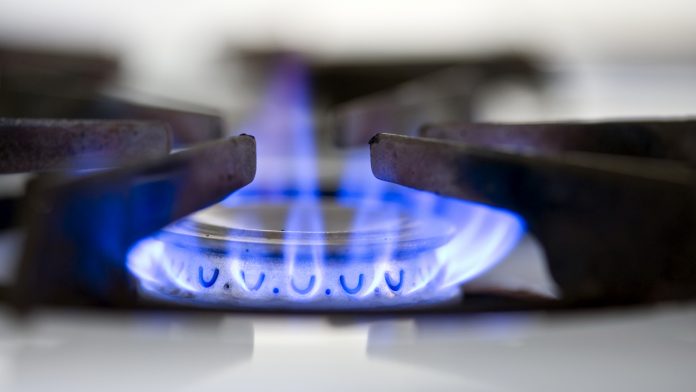 Natural gas used for cooking