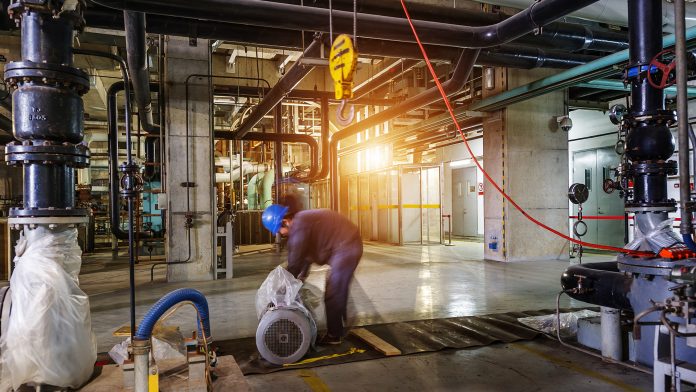 Worker in a manufacturing facility