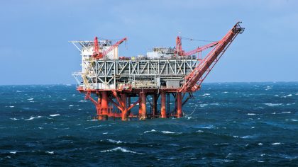 Offshore oil rig in Gulf of Mexico