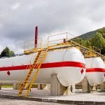 Propane storage tanks