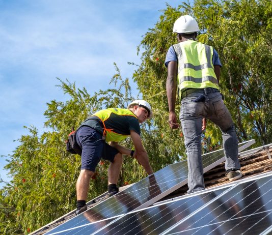 Solar panel installation