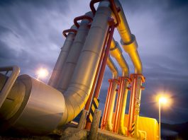 Pipelines at night
