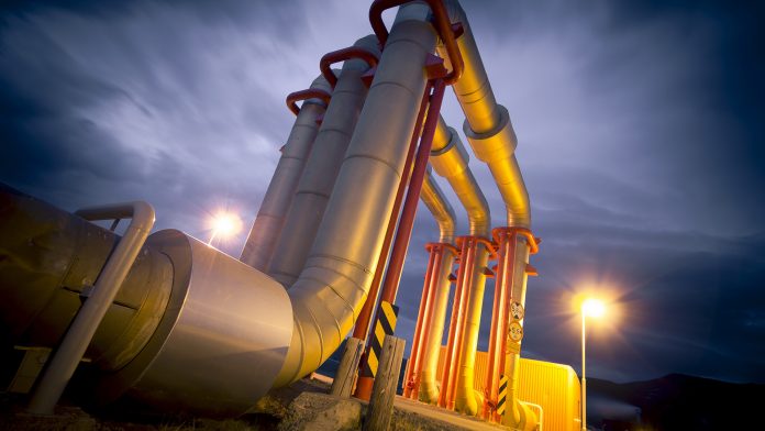 Pipelines at night