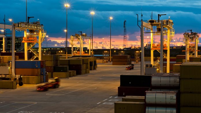 Port containers and cranes