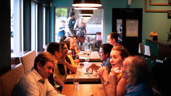 People dining in restaurant