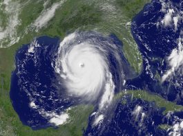 Hurricane in the Gulf of Mexico