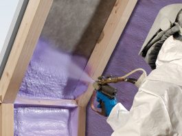 Spray Insulation in a Home