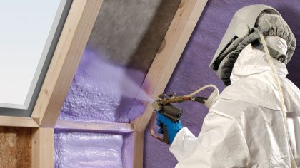 Spray Insulation in a Home
