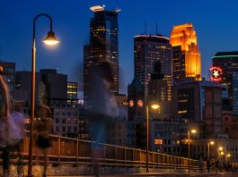 Minneapolis Minnesota at night