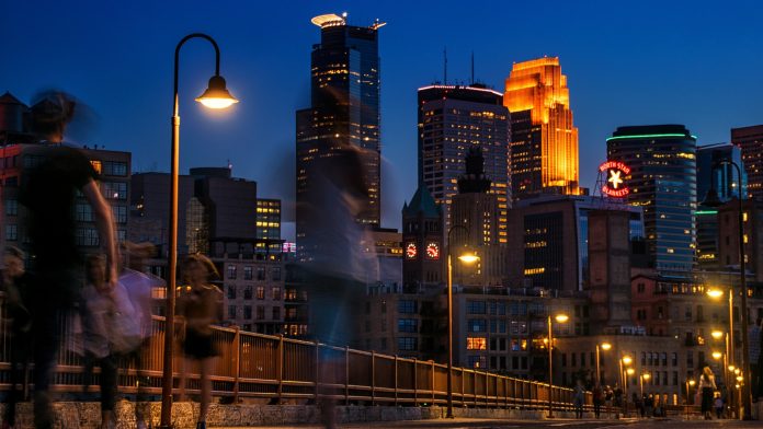Minneapolis Minnesota at night