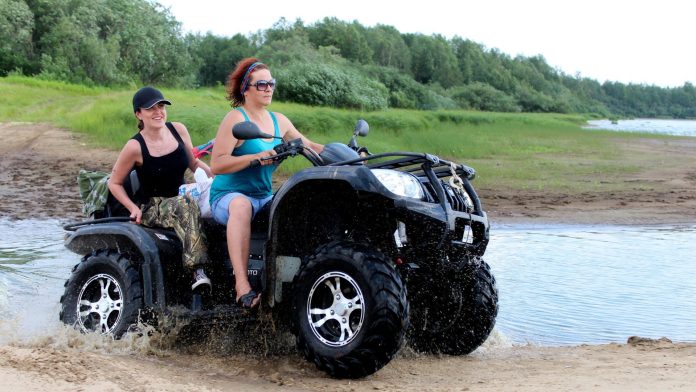 Riding an ATV