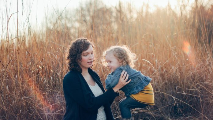 Family Outside in a Field