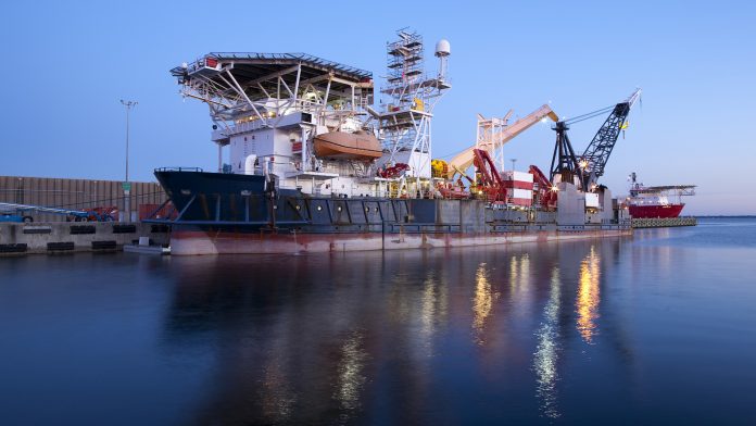 Oil tanker at harbor