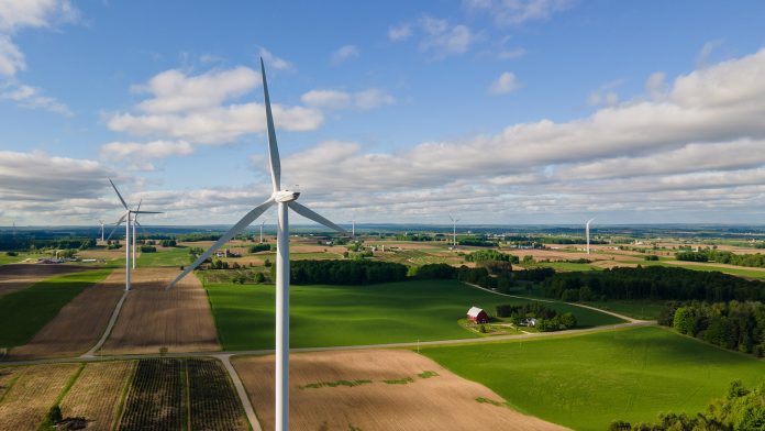 McBain Michigan Wind Turbines on Farm