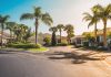 Community houses with palms, South Florida