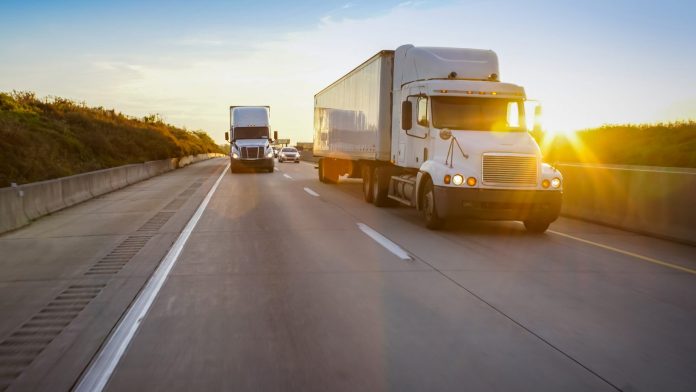 Semi trucks on the road