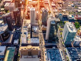 Downtown Phoenix Aerial View