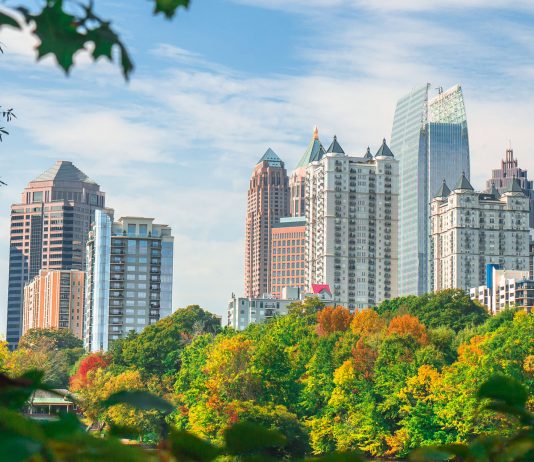 Midtown Atlanta Georgia Skyline in Fall