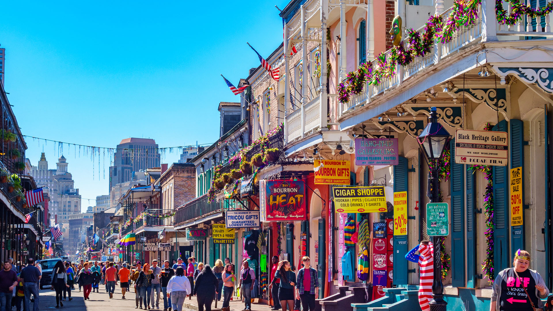 New Orleans Colorful French Quarter. 