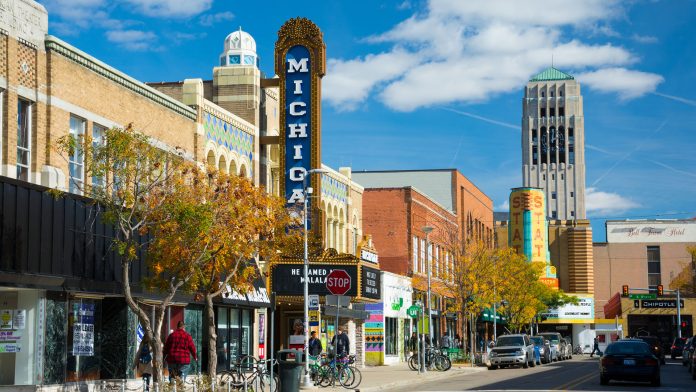 Liberty Street Scene in Ann Arbor