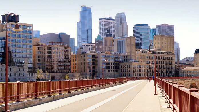 Minneapolis, Minnesota from Stone Arch Bridge