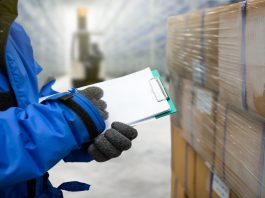 Worker in Cold Storage Warehouse