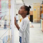Young Girl Looking At Science Exhibit