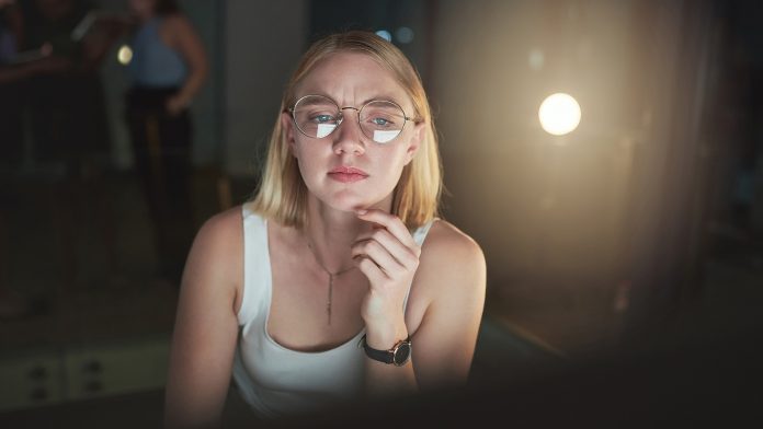 Woman Looking at Computer