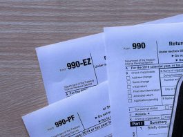 US Income Tax Forms 990, 990 EZ and 990 PF