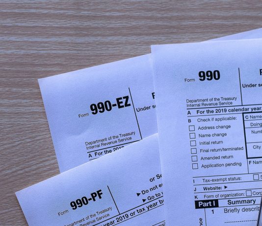 US Income Tax Forms 990, 990 EZ and 990 PF