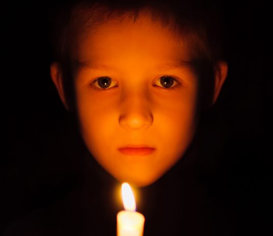 Candle During Power Outage