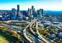 City of Houston Texas Aerial View