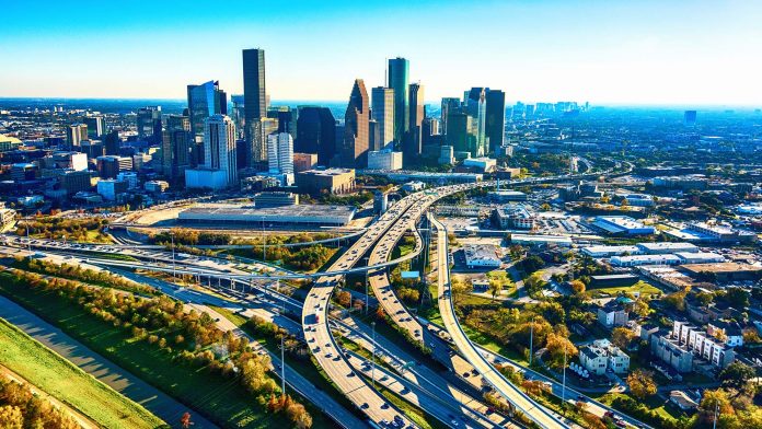 City of Houston Texas Aerial View