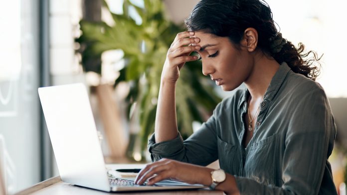 Woman Looking At Her Computer