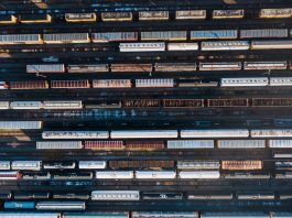 Cars In Rail Yard