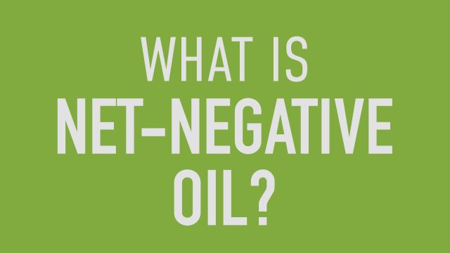Net-negative oil