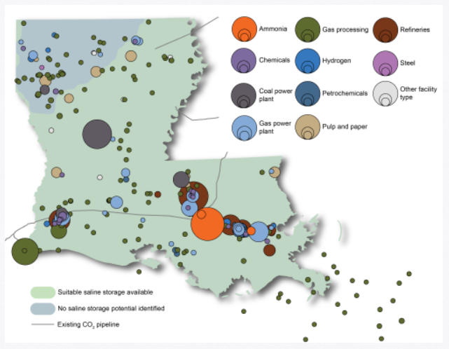 Carbon Capture Utilization and Storage in Louisiana