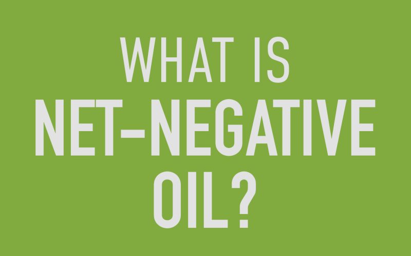 Net-negative oil