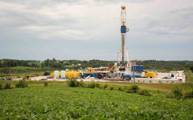 A natural gas platform near Carrollton, OH