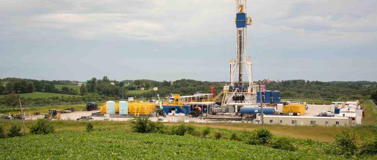 A natural gas platform near Carrollton, OH