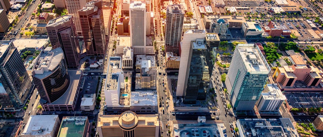 Downtown Phoenix Aerial View