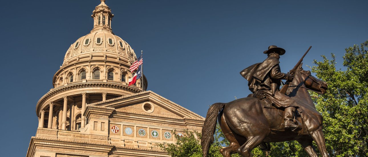 Texas State Capitol building in downtown Austin USA