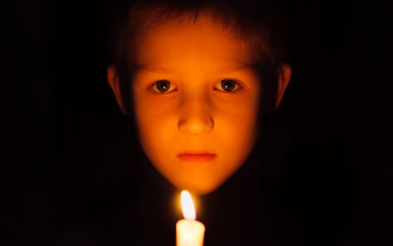 Candle During Power Outage